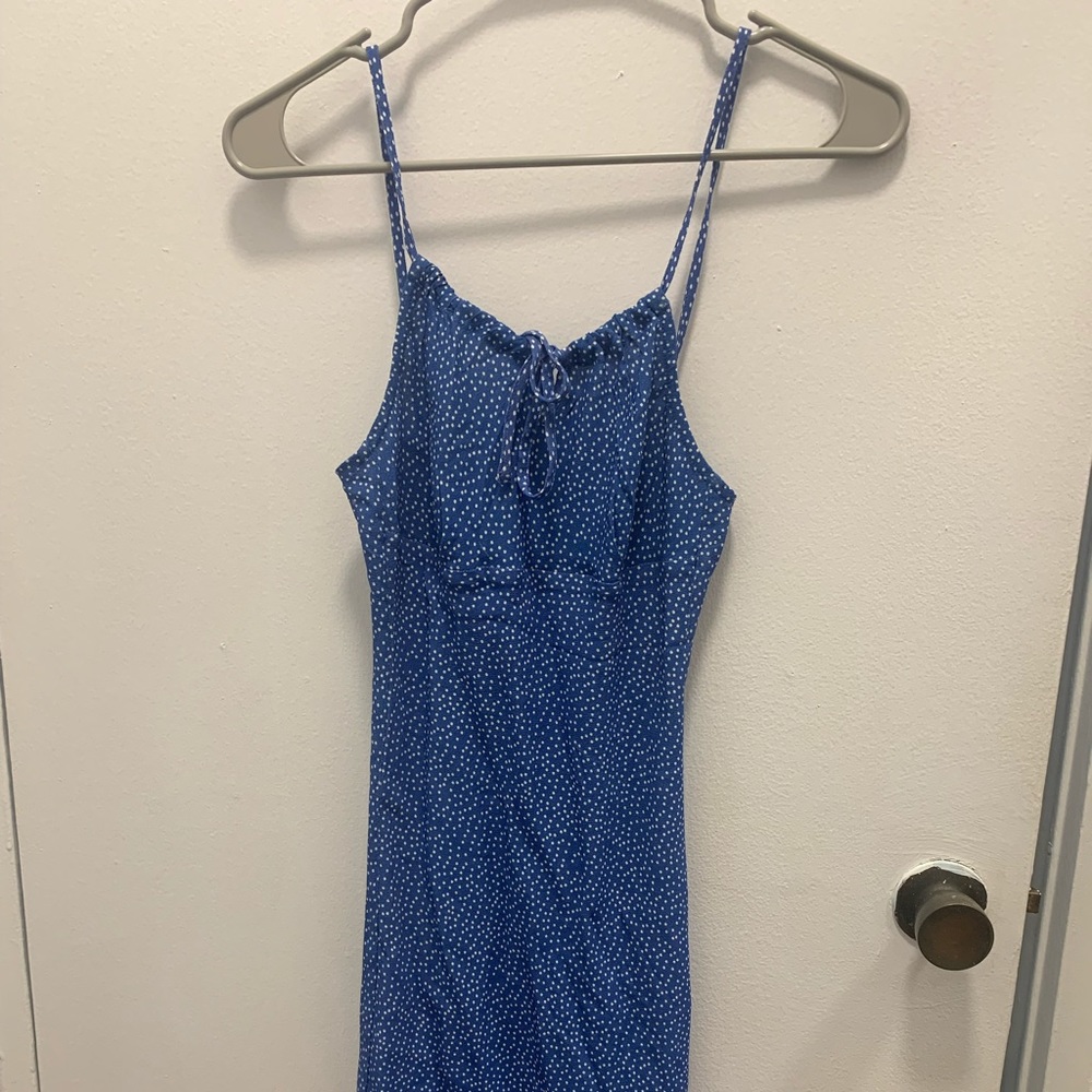 Vintage Rouje Daria dress in blue with white dots size 34 (XS) - Picture 4 of 5
